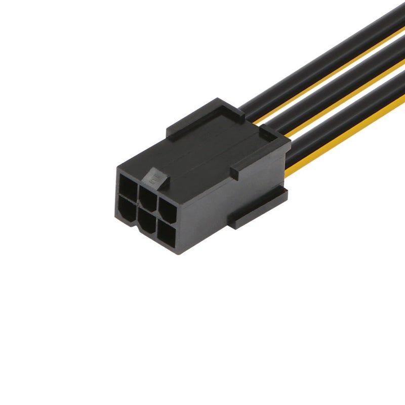 J&D 6 Pin PCIe M/F Power Extension Cable (2 Pack), PCIe to PCIe Power Extension, Male to Female Cable, 10 inch, Black - Image 3